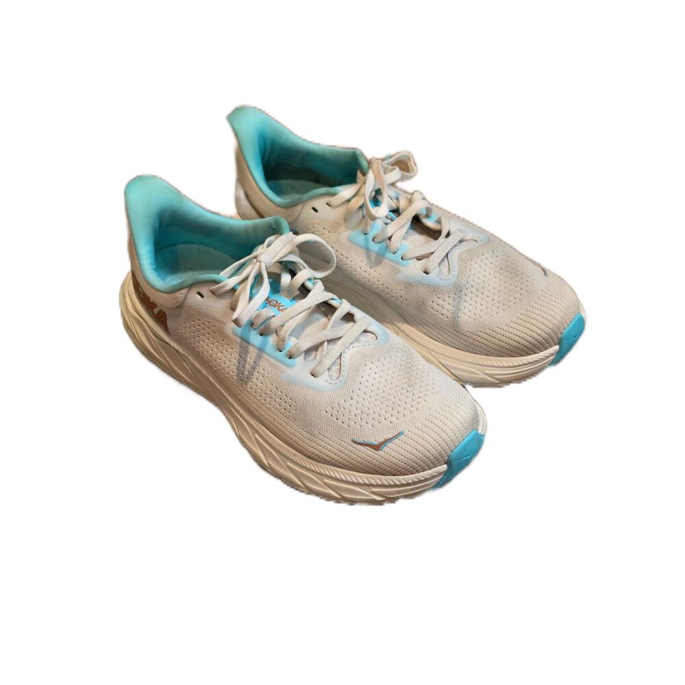 HOKA Arahi 7 Women’s Size 8 – White/Blue – Great Condition